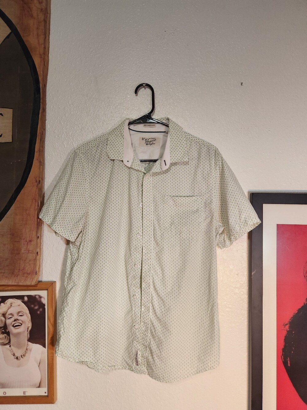 Original Penguin By Munsingwear Short-Sleeve Button-Down Shirt - Pale Green Dot